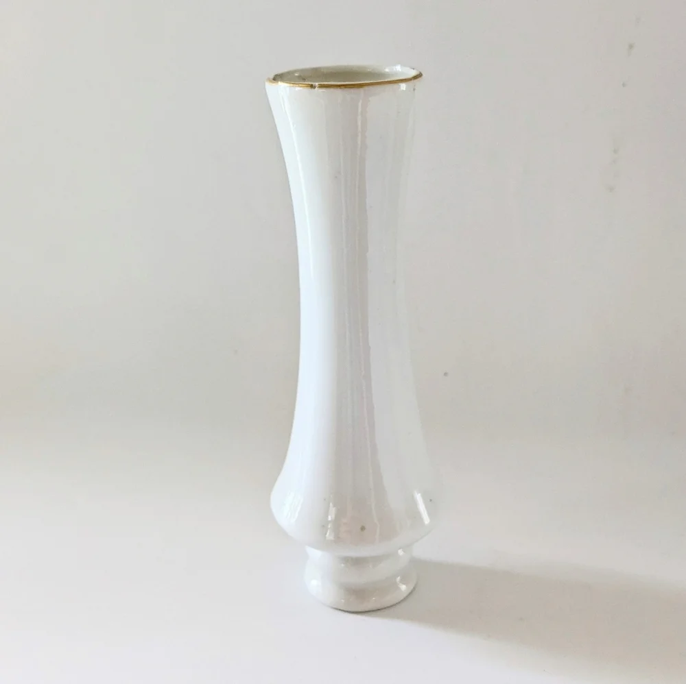 Vintage Floral Porcelain Bud Vase 7